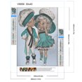 thumbnail image 2 of Pintura de diamante 5D DIY, kit completo de taladro redondo para niña, decoración del hogar, arte artesanal, 30x40cm, 2 of 9