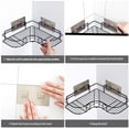 thumbnail image 4 of Corner Shower Shelves Shower Caddy Shelf No Drilling Bathroom Corner Shower Organizer Storage Wall Mounted Shower Bathroom Shelf with 4 Pack Adhesives Storage Organizer for Bathroom Kitchen Dorm, 4 of 11