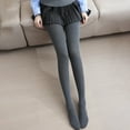 thumbnail image 5 of IWRICH Women's Opaque Lined Tights High Waist Warm Winter Thermal Tights Dark Gray One Size, 5 of 7