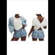thumbnail image 3 of Mini Shorts con Volantes Florales para Mujer, Pantalones Bombachos con Volantes, Pantalones Abullonados. Azul S, 3 of 7