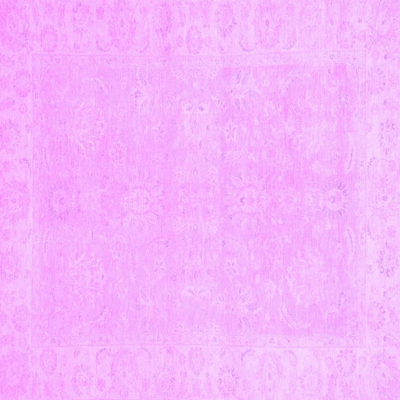 Ahgly Company Indoor Square Oriental Purple Traditional Area Rugs, 8' Square