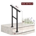 thumbnail image 2 of Hand Rails for Outdoor Steps, 2 Step Handrail 2 Pack, Outdoor Handrail Stair Railing Kit, Safety Hand Rails for Seniors, 2 of 9