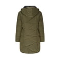 thumbnail image 4 of Ladies Quilted Long Puffer Jackets Sherpa Lined Winter Thick Warm Down Hooded Coat Parkas with Zipper Pockets (XL, Dark Green), 4 of 6
