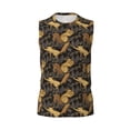 thumbnail image 6 of Lsque Squirrel Gathering Nuts Print Men's Cotton Blend Sleeveless Muscle Shirts (S-3XL)- Moisture Wicking, Odor Protection, UPF 30+,XX-Large, 6 of 8