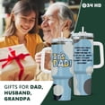 thumbnail image 4 of Dad Tumbler with Handle and Straw, 40oz Dad Coffee Tumbler, Best Dad Mug, Blue Dad Cup, Dad Christmas Gifts from Son Daughter Wife, 4 of 6