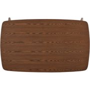 Chelsea Lane Mid Century Modern 63 Wood Dining Table, Walnut