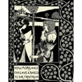 thumbnail image 2 of Beardsley, Aubrey 12x14 Black Ornate Wood Framed with Double Matting Museum Art Print Titled - Morte DArthur 1893 - How Morgan le Fay Gave a Shield, 2 of 4