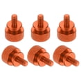thumbnail image 1 of 6 Pcs M4*0.7 Knurled Thumb Screw Computer Case Threaded Hand Tighten Screws for PC Case, Orange, 1 of 7