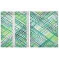 thumbnail image 2 of Green and Black Lines 27"x36" Linen Look Cafe Curtain Set with Privacy and UV Protection, 2 of 8