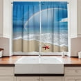 thumbnail image 2 of Ambesonne Starfish Kitchen Curtains, Rainbow Ocean, 55"x39", Multicolor, 2 of 3