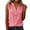 Pink, variant on VBVC Women's V-Neck Button Down Tank Top,Ladies Sleeveless Ruffled Notch Collar Blouse,Summer Office Work Cami For Women,Black,S-2XL