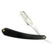 thumbnail image 3 of Maquinilla de afeitar de acero recta y elegante con mango de madera negro para hombre, plegable, de estilo vintage, de metal, para peluquero, 3 of 7