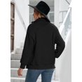 thumbnail image 3 of Solid Color Button Down Shearling Soft Teddy Jacket for Women, 3 of 3