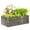 Natural Wood, variant on Outsunny Galvanized Raised Garden Bed, 6' x 3' x 2' Planter Box, Dark Grey