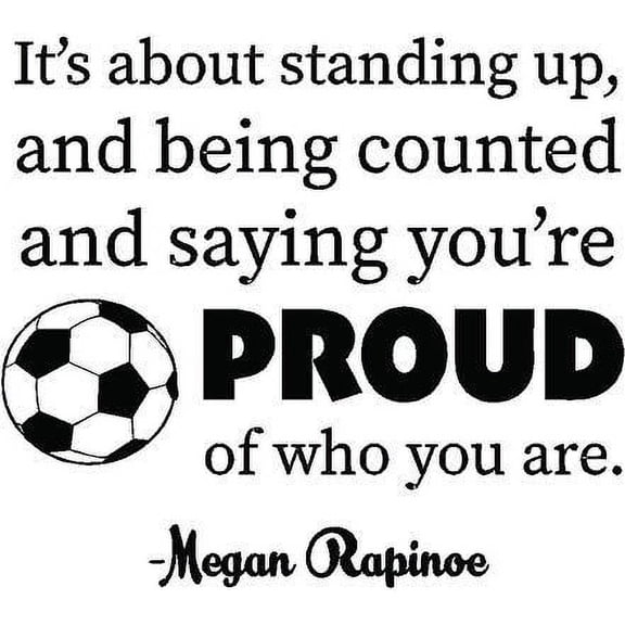 Megan Rapinoe Soccer Wall Decal - USA World Cup Sticker / Vinyl Quote Décor for Bedroom - 20"x20"