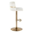 thumbnail image 2 of LumiSource Gold Metal, Cream Velvet Cinch Adjustable Barstool - Set of 2, 2 of 4