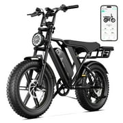 TST Electric Bike, 750W 28MPH E-Mountain Bike, Motorbike, 20" Fat Tire Classic Off-Road Ebike, 48V 15AH Long Range, 90N.m, 7 Speed Gear Hydraulic Brake