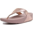 thumbnail image 6 of FitFlop Lulu Women's Leather Toe Post Sandal in Rose Gold Size 5, 6 of 6