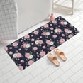 thumbnail image 2 of Pioneer Flower Floral Print Pattern Bathroom Rugs Mat, Non Slip Microfiber Bathroom Rug with Rubber Backing, Soft Mats for Bathroom Floor Tub Shower, 24"x60", 2 of 5