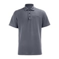 thumbnail image 2 of Qwertyu Capri Polo Shirts Men Breeze Short Sleeve Casual Collared Golf Shirt Lightweight Stretch Quick Dry Textured Summer T-Shirts with Front Pocket Light Gray XL, 2 of 6