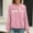 Pink, variant on Christmas Womens Waffle Sweatshirts Loose Crewneck Long Sleeve Shirts Cute Christmas Printed Sweaters Casual Fashion Xmas Holiday Party Pullover Tops