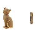 thumbnail image 1 of Figura De Gato De Resina Con Reloj De Pie En Miniatura Para Estantería De Entrada, Sala De Estar O Dormitorio. Adorno Clásico Vintage De Colección., 1 of 8
