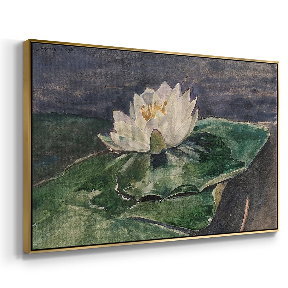Vintage Botanical Print-LX By Wexford Home Framed in Gold Wood Gallery Wrapped Canvas 17 in. x 25 in.