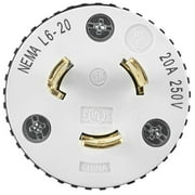 Bryant Locking Plug,Black/Wht,250VAC,2.0 HP,20A 70620NP