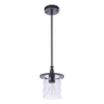 thumbnail image 6 of Craftmade ZA3611-MN Canon Outdoor Clear Glass Pendant, 1-Light 60 Watt, 10"H x 8"W, Midnight, 6 of 7