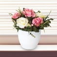 thumbnail image 4 of EASTIN Artificial Magnolia Rose Flower Simulation Fake Bonsai Home Shop Showcase Decor, 4 of 10