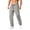Light Gray, variant on Mens Cotton Flex Stretch Cargo Pants Elastic Waist Drawstring Hiking Work Pants Lightweight Multi Pockets Outdoor Casual Pants