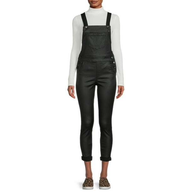 No Boundaries Juniors’ Coated Overalls