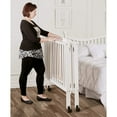 Dream On Me 3 in 1 Portable Folding Stationary Side Crib in White