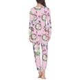 thumbnail image 2 of Suhoaziia Bunny Butterfly Nightwear for Women Pajama Long Sleeve Top & Pants Size 6XL,Lightweight Daily Wear Breathable Fall Clothing for Multi-Season Jogger, 2 of 4