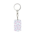 thumbnail image 2 of Uemuo Flamingo and Pineapple Pattern Rectangular Metal Keychain - Durable, Stylish, and Personalized Key Ring for Men and Women,Engraved Keychain,Gift Slim Sturdy Keychain, 2 of 7