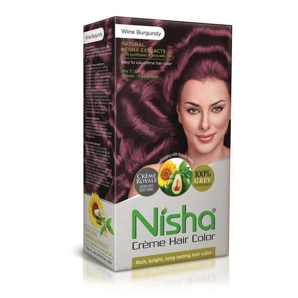 Nisha Permanent Hair Color Creme Highlight with Natural Hair Dye