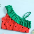 thumbnail image 4 of Niñas Pequeñas Traje de Baño de Verano Impreso de Cuerpo Dividido Conjunto de Dos Piezas para las Vacaciones de Natación en el Interior de la Playa, 4 of 6