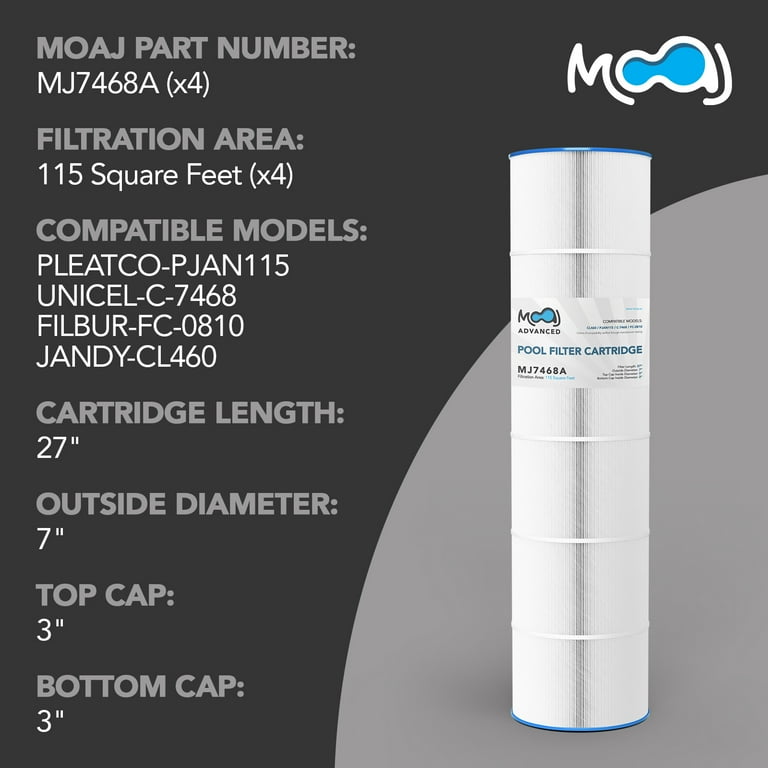 MOAJ 4-PACK Pool Filter Cartridge, Replaces Jandy CL460 MOAJ 4-PACK Pool Filter Cartridge, Replaces Jandy CL460