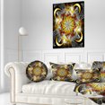 thumbnail image 3 of Designart Symmetrical Golden Flower - Floral Throw Pillow - 12x20, 3 of 5