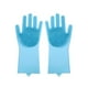 thumbnail image 4 of Guantes de silicona para lavar platos, guantes para tareas domésticas, finos, antideslizantes, anticalor, limpieza de cocina, cepillo mágico, protección laboral, 4 of 5