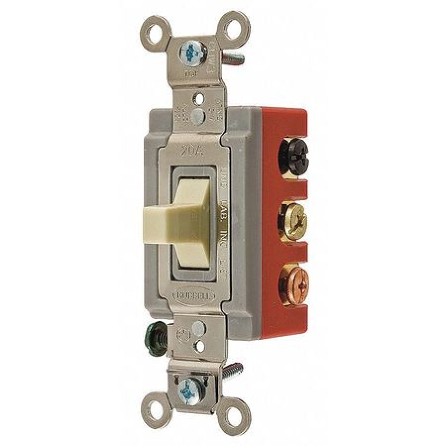 HUBBELL WIRING DEVICEKELLEMS HBL1386I Wall Switch,2Pole,Toggle,20A