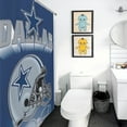 thumbnail image 4 of Football Cowboys Shower Curtain Modern Home Bathroom Bathtub Decor Waterproof Fabric with Hooks, 4 of 6