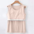 thumbnail image 4 of Hauaitttt's Summer Tank Top with Built In Pads Elastic Band Sleeveless Casual Vest Undershirt Muscle Womens Sleeping Top Athletic Top Bodysuit Top Women Shirt Women Sleeveless Cardigan Fitted plus, 4 of 6