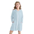 thumbnail image 4 of CPNG Girls Swim Cover Up Kids Long Sleeve Swimsuit Coverup Zip-Up Bathing Beach Pool Swimwear Clothes with Sunglasses(Sky Blue,3-4 Years), 4 of 9