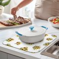 thumbnail image 2 of Sunflower Print Kitchen Sink Drying Mat, Foldable 16x18 Inch Microfiber Pad, Absorbent Counter Rack Mat for Dish Draining, 2 of 7