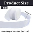 thumbnail image 2 of 1 Rolls 50 Yards 2 Inch White Organza Ribbon Sheer Thin Chiffon Trim Simple Decorative Tulle with Spool Fabric Ribbons for DIY Sewing Making Wedding Bouquets Decor Invitations DIY Craft Supply, 2 of 9
