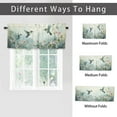 thumbnail image 6 of Hummingbird Kitchen Valance Curtain Rod Pocket Green Leaves Bird Botanical Plant Floral Window Treatment for Living Room Bedroom Bathroom 54 by 18 in, 1 Panel, 6 of 6