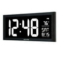 thumbnail image 2 of AcuRite 76102M Oversized LED Clock with Indoor Temperature, Date and Fold-Out Stand, 18", White, 2 of 5