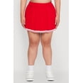 thumbnail image 3 of Womens Plus Size High Waisted Varsity Stripe Pleated Skort, 3 of 5