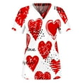 thumbnail image 1 of Blusa Pntutb para mujer, uniforme de mujer, ropa de trabajo, estampado, cuello en V, manga corta, tops con bolsillo Pntutb Pntutb-5813, 1 of 4